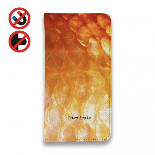 【手帳型ベルトなし】【Stick Case】コイの鱗