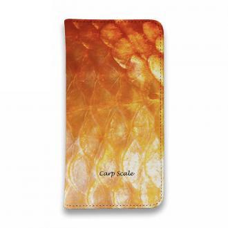 【手帳型ベルトなし】【Stick Case】コイの鱗