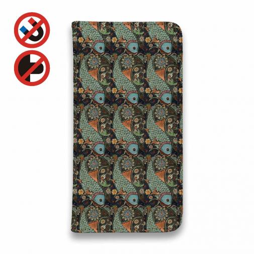 【手帳型ベルトなし】【Stick Case】エキゾチックな魚のデザイン