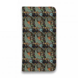 【手帳型ベルトなし】【Stick Case】エキゾチックな魚のデザイン