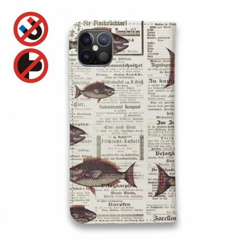 【手帳型ベルトなし】【Stick Case】エキゾチックな魚のデザイン