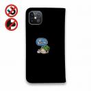 【手帳型ベルトなし】【Stick Case】【釣りざんまい】ゴムボートアングラー_カラフルブラック