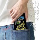 【手帳型ベルトなし】【Stick Case】【釣りざんまい】ゴムボートアングラー_カラフルブラック