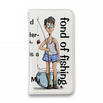 【手帳型ベルトなし】【Stick Case】おじさんは釣りが大好き