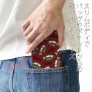 【手帳型ベルトなし】【Stick Case】【釣りざんまい】ドット絵のブラックバスがいっぱい_カラフルレッド