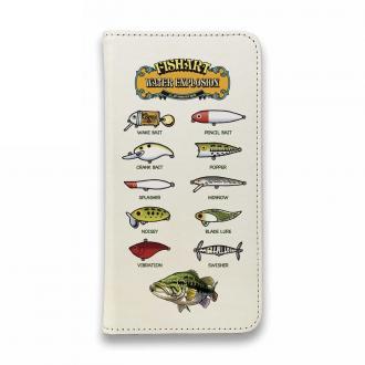 【八百板浩司】【手帳型ベルトなし】【Stick Case】Bass & Lures バス&ルアー