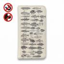 【手帳型ベルトなし】【Stick Case】魚図鑑　1890年版