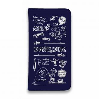 【手帳型ベルトなし】【Stick Case】【釣りざんまい】釣りに行きませんか?_ネイビー