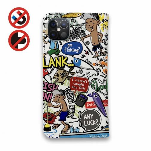 【手帳型ベルトなし】【Stick Case】【釣りざんまい】爆釣アーティスティック_ホワイト