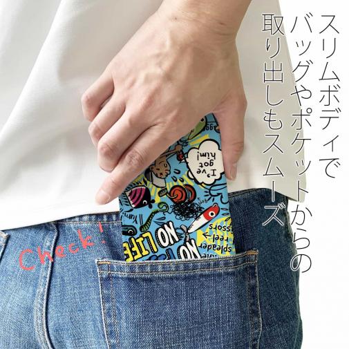 【手帳型ベルトなし】【Stick Case】【釣りざんまい】爆釣アーティスティック_スカイブルー