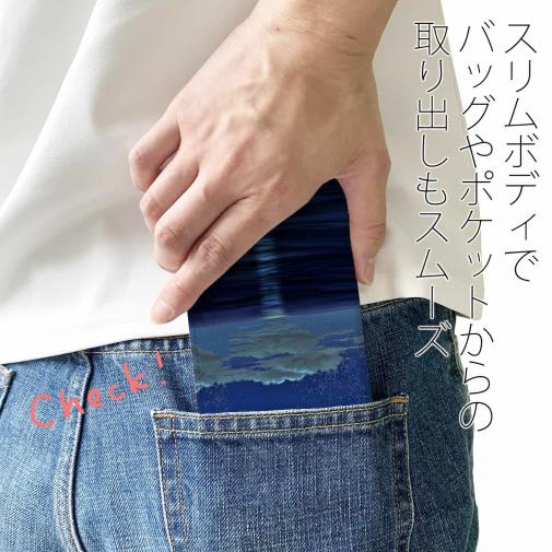 【手帳型ベルトなし】【Stick Case】月明かりの道