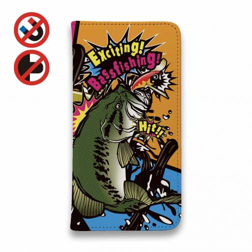 【手帳型ベルトなし】【Stick Case】【FISH MAN】エキサイティングバイト2「カラフル」