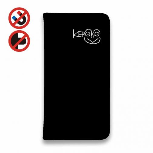 【手帳型ベルトなし】【Stick Case】【佐藤ケロ子】KEROKOサイン入りスマホカバー ブラック