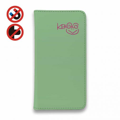 【手帳型ベルトなし】【Stick Case】【佐藤ケロ子】KEROKOサイン入りスマホカバー グリーン