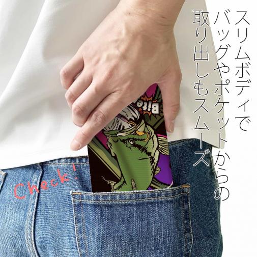 【手帳型ベルトなし】【Stick Case】【FISH MAN】ビッグバイトゲーム!