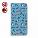 【手帳型ベルトなし】【Stick Case】【釣りざんまい】ルアーコレクション_カラフルスカイブルー