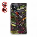 【手帳型ベルトなし】【Stick Case】【FISH MAN】LURE! lure! LURE! ブラックVer.