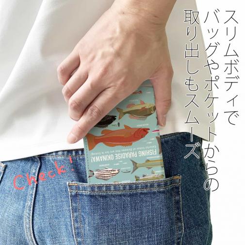 【手帳型ベルトなし】【Stick Case】【FISH MAN】FISHING PARADAISE OKINAWA! ブルー