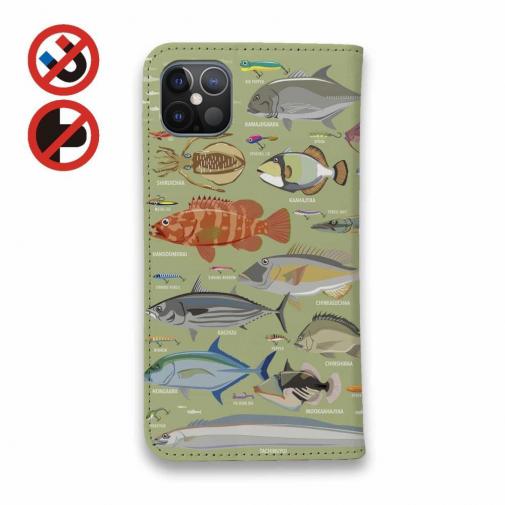 【手帳型ベルトなし】【Stick Case】【FISH MAN】FISHING PARADAISE OKINAWA! グリーン