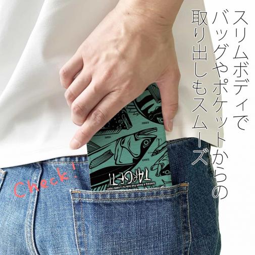 【手帳型ベルトなし】【Stick Case】【FISH MAN】SURF FISHING TARGET!　グリーン