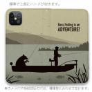 【手帳型ベルトなし】【Stick Case】【FISH MAN】BassFishing is an ADVENTURE!
