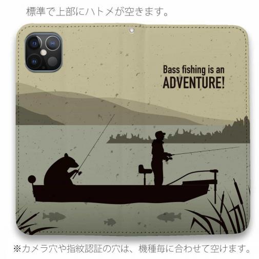 【手帳型ベルトなし】【Stick Case】【FISH MAN】BassFishing is an ADVENTURE!