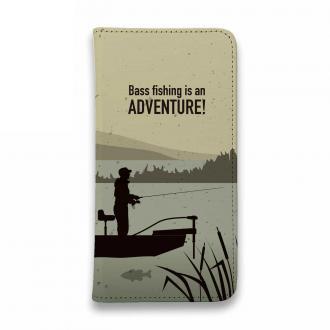 【手帳型ベルトなし】【Stick Case】【FISH MAN】BassFishing is an ADVENTURE!