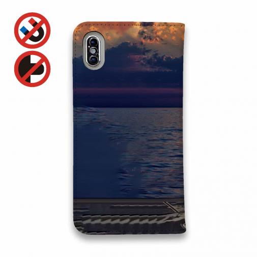 【手帳型ベルトなし】【Stick Case】夕マズメの釣りガール