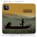 【手帳型ベルトなし】【Stick Case】【FISH MAN】BassFishing is an ADVENTURE!（朝まずめ）