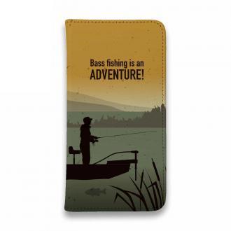 【手帳型ベルトなし】【Stick Case】【FISH MAN】BassFishing is an ADVENTURE!（朝まずめ）