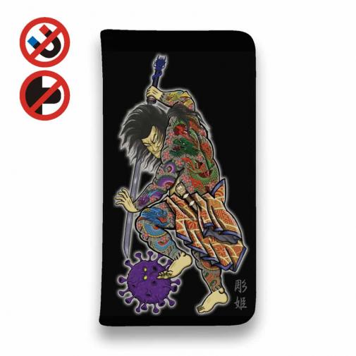 【彫姫】【手帳型ベルトなし】【Stick Case】九紋龍史進のコロナ退治　和彫りデザイン