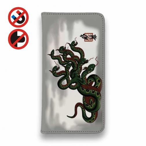 【彫姫】【手帳型ベルトなし】【Stick Case】オロチ　和彫りデザイン