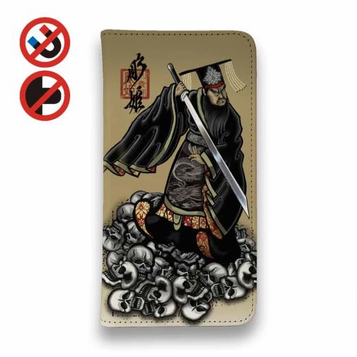 【彫姫】【手帳型ベルトなし】【Stick Case】秦の始皇帝　和彫りデザイン