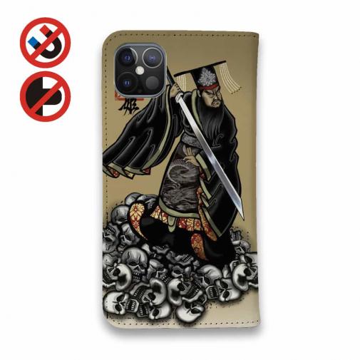 【彫姫】【手帳型ベルトなし】【Stick Case】秦の始皇帝　和彫りデザイン