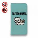 【彫姫】【手帳型ベルトなし】【Stick Case】TATTOO HURTS犬