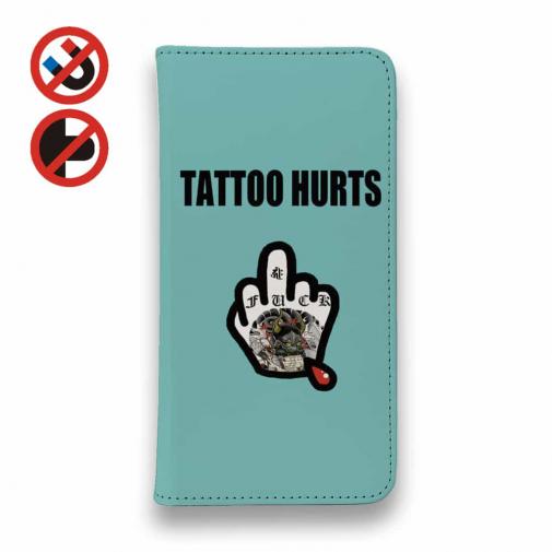 【彫姫】【手帳型ベルトなし】【Stick Case】TATTOO HURTS ファックユー