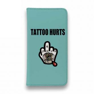 【彫姫】【手帳型ベルトなし】【Stick Case】TATTOO HURTS ファックユー