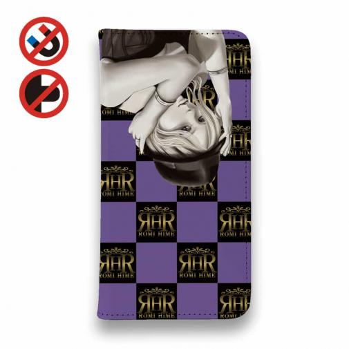 【ROMI HIME】【手帳型ベルトなし】【Stick Case】フ?ロック・チェック(市松模様)　パール