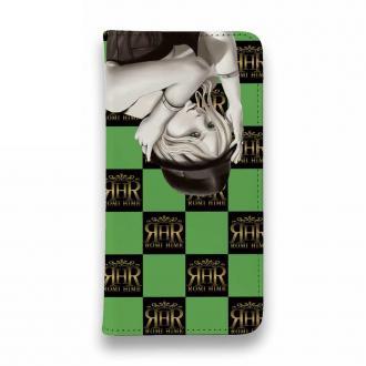【ROMI HIME】【手帳型ベルトなし】【Stick Case】フ?ロック・チェック(市松模様)　グリーン