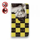 【ROMI HIME】【手帳型ベルトなし】【Stick Case】フ?ロック・チェック(市松模様)　イエロー