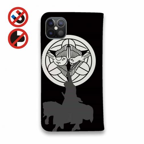 【彫姫】【手帳型ベルトなし】【Stick Case】家紋 上杉謙信