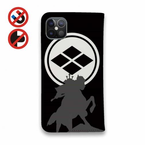 【彫姫】【手帳型ベルトなし】【Stick Case】家紋 武田信玄