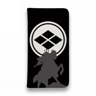 【彫姫】【手帳型ベルトなし】【Stick Case】家紋 武田信玄