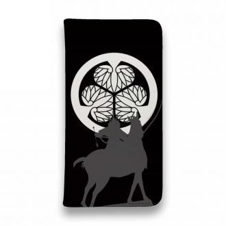 【彫姫】【手帳型ベルトなし】【Stick Case】家紋 徳川家康