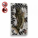 【彫姫】【手帳型ベルトなし】【Stick Case】昇り黒鱒（ブラックバス）