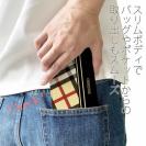 【Genuine】【手帳型ベルトなし】【Stick Case】チェック柄　ベージュ＆ブラック