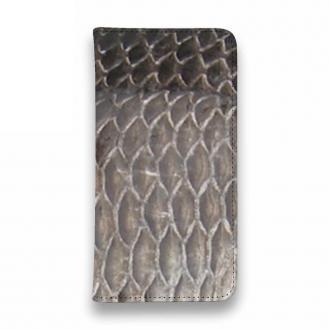 【手帳型ベルトなし】【Stick Case】クロダイの鱗