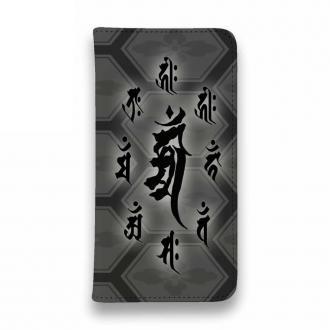 【彫姫】【手帳型ベルトなし】【Stick Case】御守り携帯ケース 仙斎茶色
