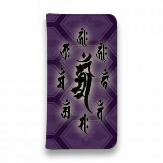 【彫姫】【手帳型ベルトなし】【Stick Case】御守り携帯ケース 蒲葡色