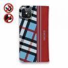 【Genuine】【手帳型ベルトなし】【Stick Case】チェック柄　ブルー＆レッド